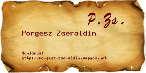 Porgesz Zseraldin névjegykártya